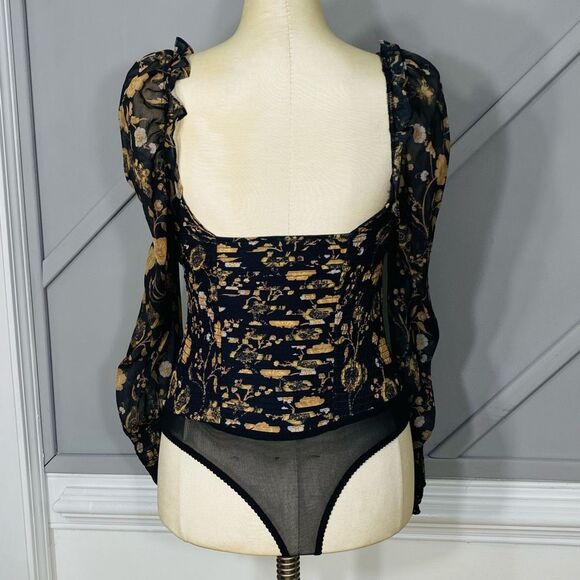 New Free People Intimately Brunch Date Bodysuit Sweetheart Neckline Size S - Picture 10 of 15